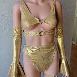 Gold Sparkle Gemini Set - size S, New!!